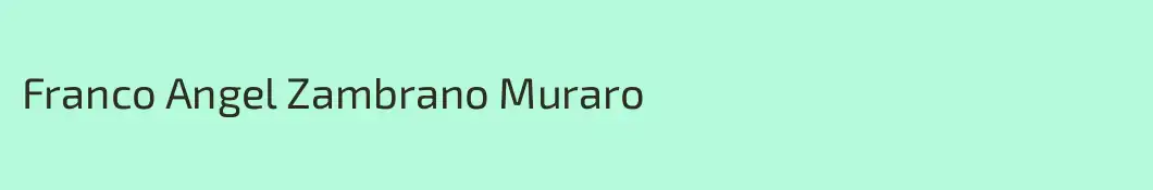 Franco Angel Zambrano Muraro